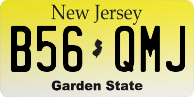 NJ license plate B56QMJ