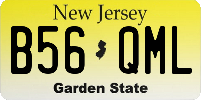 NJ license plate B56QML