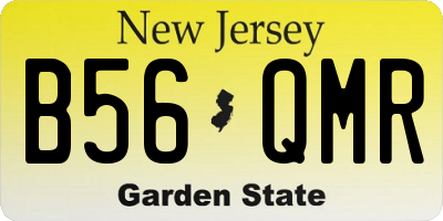 NJ license plate B56QMR