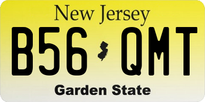 NJ license plate B56QMT