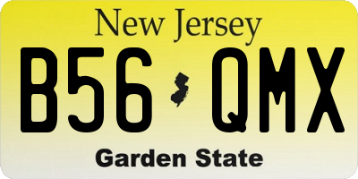 NJ license plate B56QMX