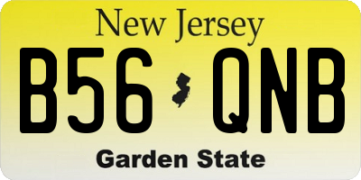NJ license plate B56QNB