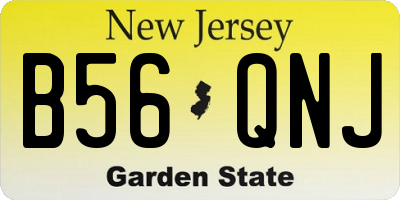NJ license plate B56QNJ