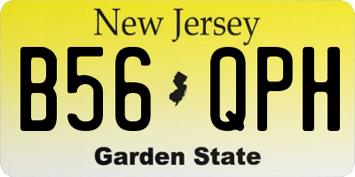 NJ license plate B56QPH