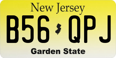 NJ license plate B56QPJ