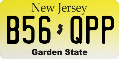 NJ license plate B56QPP
