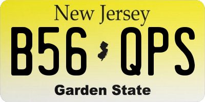 NJ license plate B56QPS