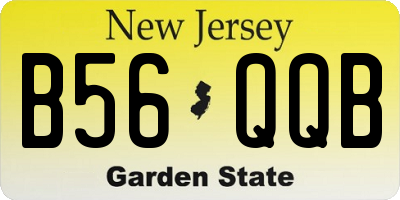 NJ license plate B56QQB