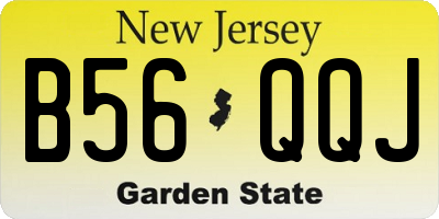 NJ license plate B56QQJ