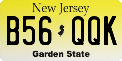 NJ license plate B56QQK