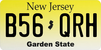 NJ license plate B56QRH