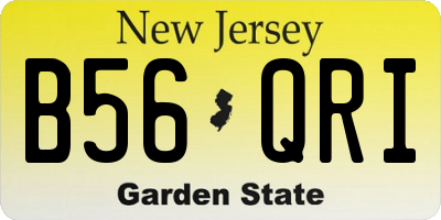NJ license plate B56QRI