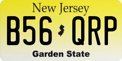 NJ license plate B56QRP