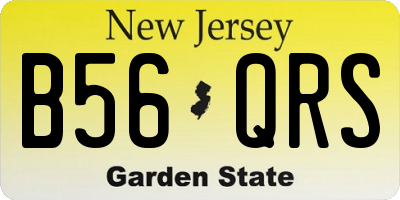 NJ license plate B56QRS