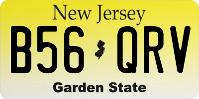 NJ license plate B56QRV