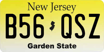 NJ license plate B56QSZ