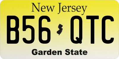 NJ license plate B56QTC