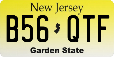 NJ license plate B56QTF