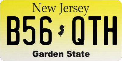 NJ license plate B56QTH