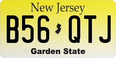 NJ license plate B56QTJ