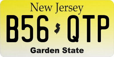 NJ license plate B56QTP