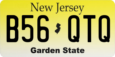NJ license plate B56QTQ