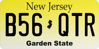 NJ license plate B56QTR