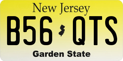 NJ license plate B56QTS