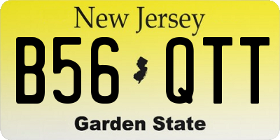 NJ license plate B56QTT