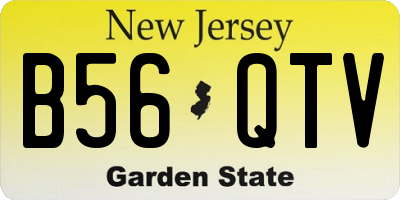 NJ license plate B56QTV