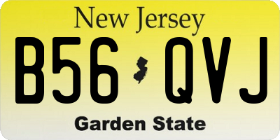 NJ license plate B56QVJ