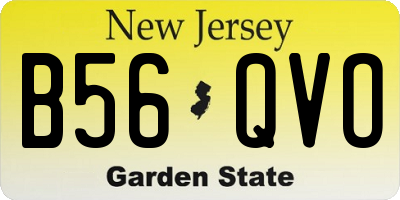 NJ license plate B56QVO