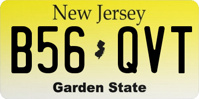 NJ license plate B56QVT