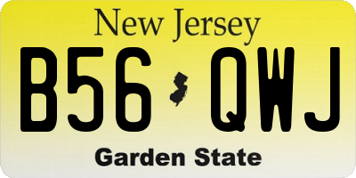 NJ license plate B56QWJ