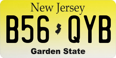 NJ license plate B56QYB