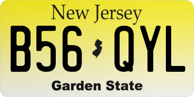NJ license plate B56QYL