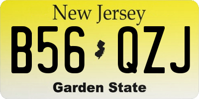 NJ license plate B56QZJ