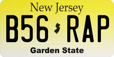 NJ license plate B56RAP