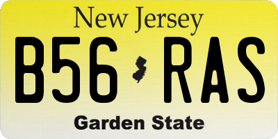 NJ license plate B56RAS
