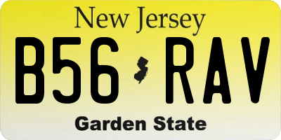 NJ license plate B56RAV