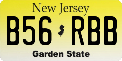 NJ license plate B56RBB