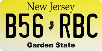 NJ license plate B56RBC