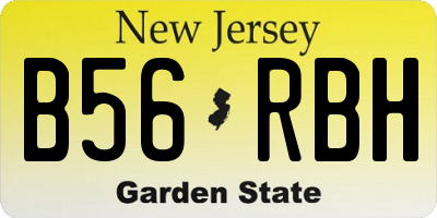 NJ license plate B56RBH