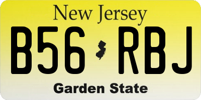 NJ license plate B56RBJ
