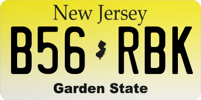 NJ license plate B56RBK