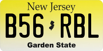 NJ license plate B56RBL