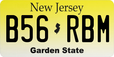 NJ license plate B56RBM