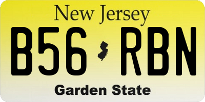 NJ license plate B56RBN