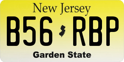 NJ license plate B56RBP