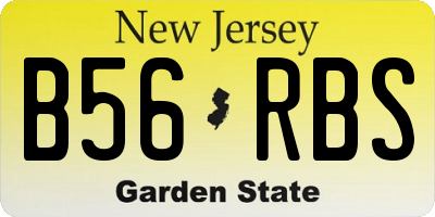 NJ license plate B56RBS